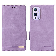 Handytasche Stand Schutzhülle Flip Leder Hülle L06Z für OnePlus 9 5G Violett