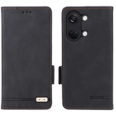 Handytasche Stand Schutzhülle Flip Leder Hülle L06Z für OnePlus Ace 2V 5G Schwarz