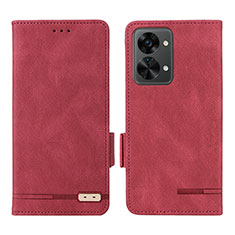 Handytasche Stand Schutzhülle Flip Leder Hülle L06Z für OnePlus Nord 2T 5G Rot