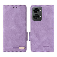 Handytasche Stand Schutzhülle Flip Leder Hülle L06Z für OnePlus Nord 2T 5G Violett