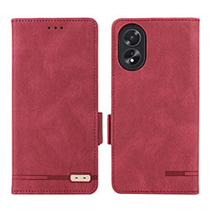 Handytasche Stand Schutzhülle Flip Leder Hülle L06Z für Oppo A38 Rot