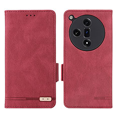 Handytasche Stand Schutzhülle Flip Leder Hülle L06Z für Oppo Find X7 5G Rot