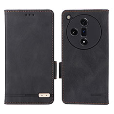 Handytasche Stand Schutzhülle Flip Leder Hülle L06Z für Oppo Find X7 5G Schwarz