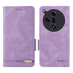 Handytasche Stand Schutzhülle Flip Leder Hülle L06Z für Oppo Find X7 5G Violett