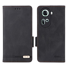 Handytasche Stand Schutzhülle Flip Leder Hülle L06Z für Oppo Reno11 5G Schwarz