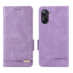 Handytasche Stand Schutzhülle Flip Leder Hülle L06Z für Realme 10 Pro 5G Violett