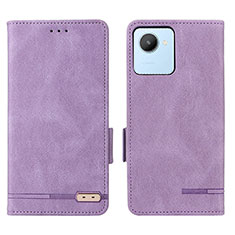 Handytasche Stand Schutzhülle Flip Leder Hülle L06Z für Realme C30s Violett