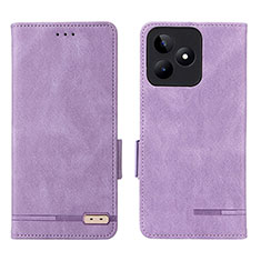 Handytasche Stand Schutzhülle Flip Leder Hülle L06Z für Realme C53 India Violett