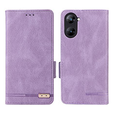 Handytasche Stand Schutzhülle Flip Leder Hülle L06Z für Realme Q5x 5G Violett