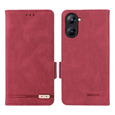 Handytasche Stand Schutzhülle Flip Leder Hülle L06Z für Realme V30 5G Rot