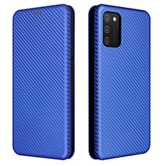 Handytasche Stand Schutzhülle Flip Leder Hülle L06Z für Samsung Galaxy A02s Blau