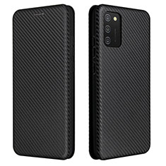 Handytasche Stand Schutzhülle Flip Leder Hülle L06Z für Samsung Galaxy A03s Schwarz