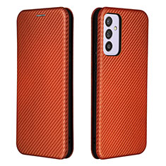 Handytasche Stand Schutzhülle Flip Leder Hülle L06Z für Samsung Galaxy A05s Braun