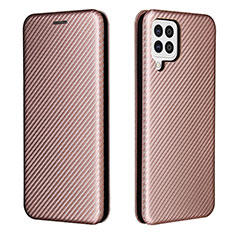 Handytasche Stand Schutzhülle Flip Leder Hülle L06Z für Samsung Galaxy A22 4G Rosegold