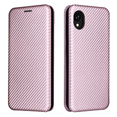 Handytasche Stand Schutzhülle Flip Leder Hülle L06Z für Samsung Galaxy A22 5G SC-56B Rosegold