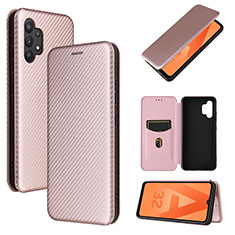 Handytasche Stand Schutzhülle Flip Leder Hülle L06Z für Samsung Galaxy A32 4G Rosegold