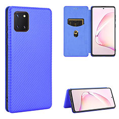 Handytasche Stand Schutzhülle Flip Leder Hülle L06Z für Samsung Galaxy A81 Blau