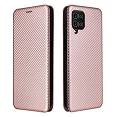 Handytasche Stand Schutzhülle Flip Leder Hülle L06Z für Samsung Galaxy F62 5G Rosegold