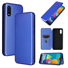 Handytasche Stand Schutzhülle Flip Leder Hülle L06Z für Samsung Galaxy M02 Blau