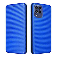 Handytasche Stand Schutzhülle Flip Leder Hülle L06Z für Samsung Galaxy M53 5G Blau