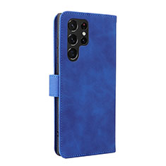 Handytasche Stand Schutzhülle Flip Leder Hülle L06Z für Samsung Galaxy S22 Ultra 5G Blau