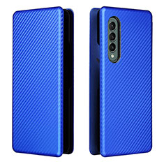 Handytasche Stand Schutzhülle Flip Leder Hülle L06Z für Samsung Galaxy Z Fold3 5G Blau