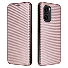 Handytasche Stand Schutzhülle Flip Leder Hülle L06Z für Xiaomi Mi 11i 5G Rosegold