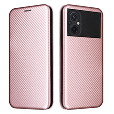 Handytasche Stand Schutzhülle Flip Leder Hülle L06Z für Xiaomi Poco M5 4G Rosegold