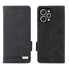 Handytasche Stand Schutzhülle Flip Leder Hülle L06Z für Xiaomi Redmi 12 4G Schwarz