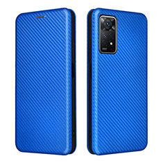 Handytasche Stand Schutzhülle Flip Leder Hülle L06Z für Xiaomi Redmi Note 11 Pro 4G Blau