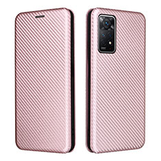 Handytasche Stand Schutzhülle Flip Leder Hülle L06Z für Xiaomi Redmi Note 11 Pro 4G Rosegold