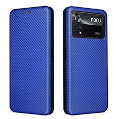 Handytasche Stand Schutzhülle Flip Leder Hülle L06Z für Xiaomi Redmi Note 11E Pro 5G Blau