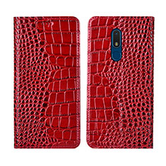 Handytasche Stand Schutzhülle Flip Leder Hülle L07 für Nokia C3 Rot