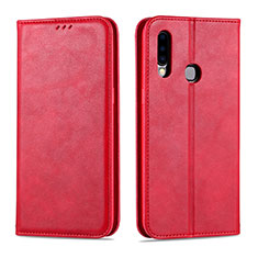 Handytasche Stand Schutzhülle Flip Leder Hülle L07 für Samsung Galaxy A20s Rot