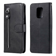 Handytasche Stand Schutzhülle Flip Leder Hülle L07 für Xiaomi Redmi Note 9 Pro Schwarz