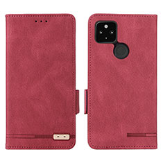 Handytasche Stand Schutzhülle Flip Leder Hülle L07Z für Google Pixel 5 XL 5G Rot