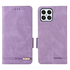 Handytasche Stand Schutzhülle Flip Leder Hülle L07Z für Huawei Honor X8 4G Violett