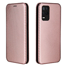 Handytasche Stand Schutzhülle Flip Leder Hülle L07Z für Realme 8 5G Rosegold