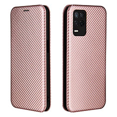 Handytasche Stand Schutzhülle Flip Leder Hülle L07Z für Realme 9 5G India Rosegold