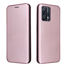 Handytasche Stand Schutzhülle Flip Leder Hülle L07Z für Realme 9 Pro 5G Rosegold