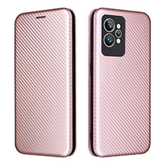 Handytasche Stand Schutzhülle Flip Leder Hülle L07Z für Realme GT2 Pro 5G Rosegold