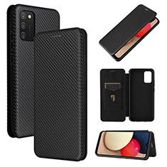 Handytasche Stand Schutzhülle Flip Leder Hülle L07Z für Samsung Galaxy A02s Schwarz