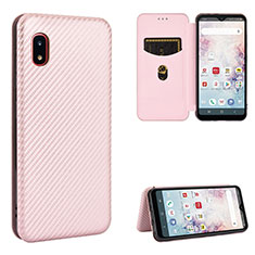 Handytasche Stand Schutzhülle Flip Leder Hülle L07Z für Samsung Galaxy A20 SC-02M SCV46 Rosegold