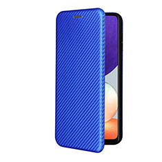 Handytasche Stand Schutzhülle Flip Leder Hülle L07Z für Samsung Galaxy A22 4G Blau