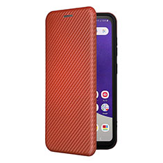 Handytasche Stand Schutzhülle Flip Leder Hülle L07Z für Samsung Galaxy A22 5G SC-56B Braun