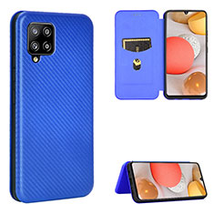 Handytasche Stand Schutzhülle Flip Leder Hülle L07Z für Samsung Galaxy A42 5G Blau