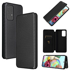 Handytasche Stand Schutzhülle Flip Leder Hülle L07Z für Samsung Galaxy A72 4G Schwarz