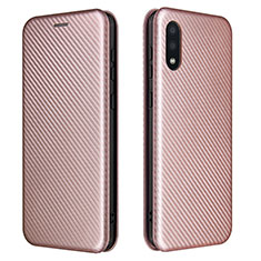 Handytasche Stand Schutzhülle Flip Leder Hülle L07Z für Samsung Galaxy M02 Rosegold