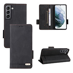 Handytasche Stand Schutzhülle Flip Leder Hülle L07Z für Samsung Galaxy S22 Plus 5G Schwarz