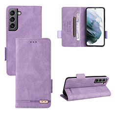 Handytasche Stand Schutzhülle Flip Leder Hülle L07Z für Samsung Galaxy S23 5G Violett